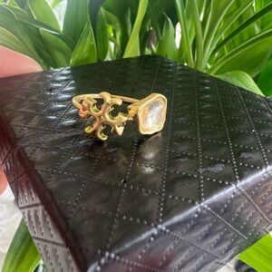 Tory Burch Antique Gold Ring Size 8